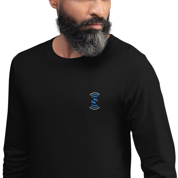 Unisex Long Sleeve Embroidered Tee - Image 6