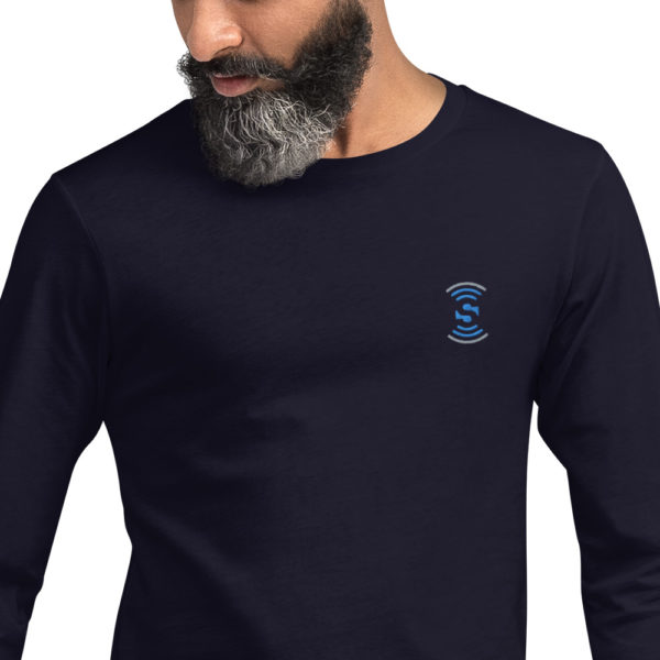 Unisex Long Sleeve Embroidered Tee - Image 8